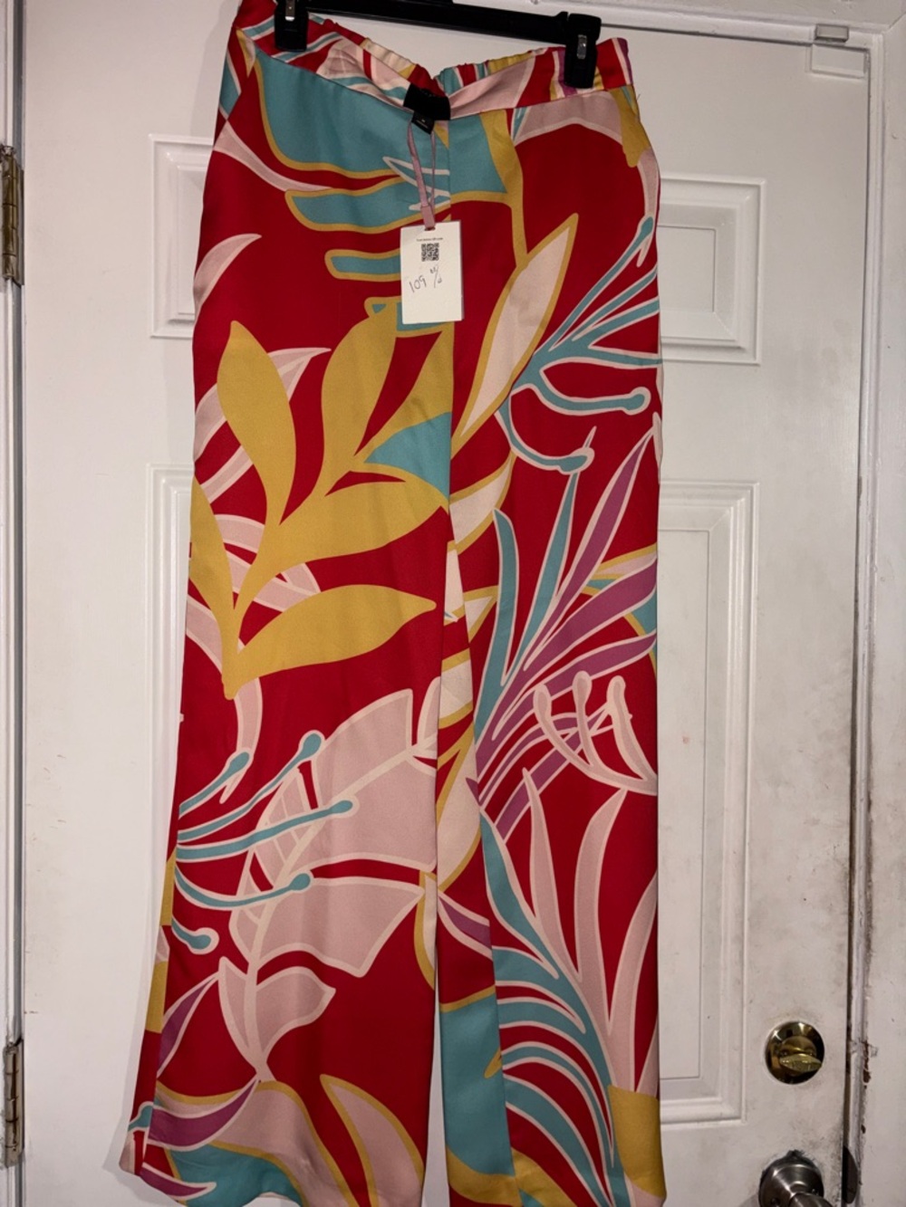 Alex Marie Red Floral Maxi Skirt with Yellow & Teal Accents
